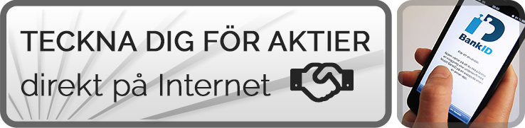 Teckna dig för aktier, direkt på Internet Teckna dig för aktier, direkt på Internet