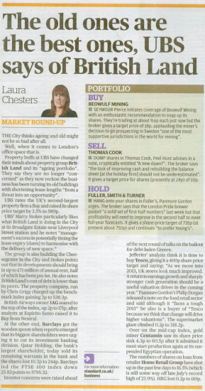 Beowulf Mining in Evening Standard